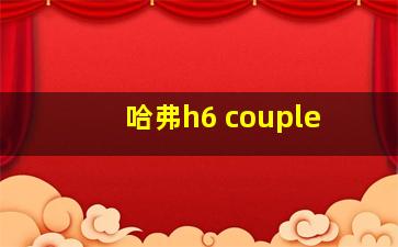 哈弗h6 couple